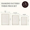 Diamond pattern baking tray three piece set