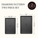 Diamond pattern baking tray set of two