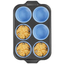 6 Cup Jumbo Silicone Muffin Pan with Metal Frame