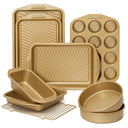 Baking Pans Set with Wave Texture, 0.8mm Thick (9-Piece)