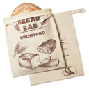 Reusable Beeswax Linen Bread Bags, XL 17x13.5" (2-Pack)