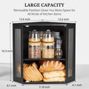 Double Layer Corner Bread Box with Adjustable Partition