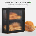 Double Layer Corner Bread Box with Adjustable Partition
