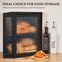 Double Layer Corner Bread Box with Adjustable Partition
