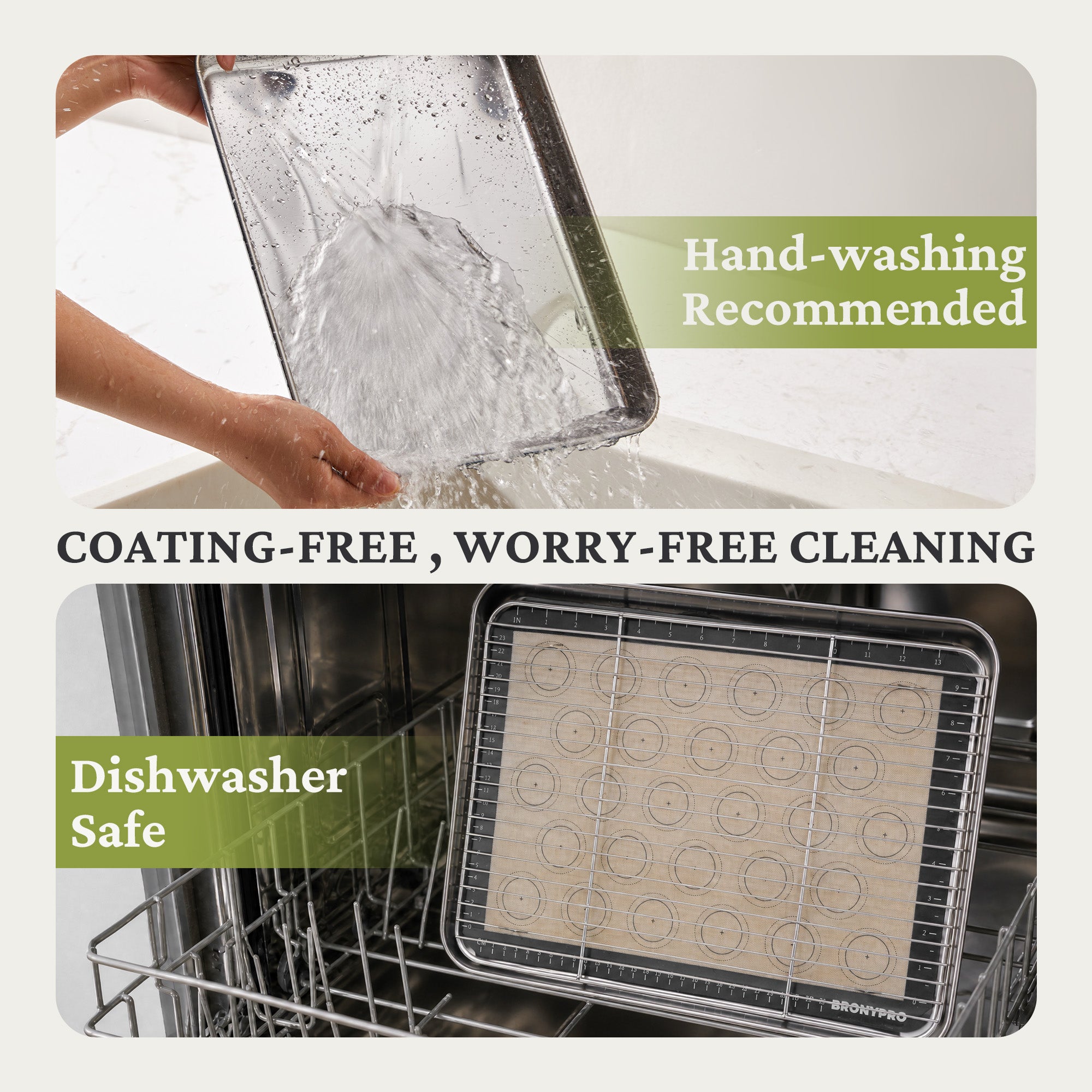 Mirror Finish Baking Sheet, Rack & Silicone Mat Set (6-Piece)