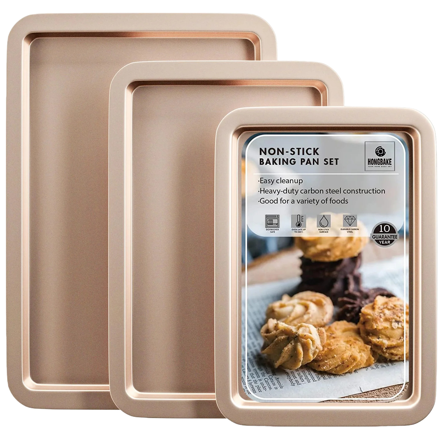 Baking Sheet Set with Wider Grips (3-Piece)