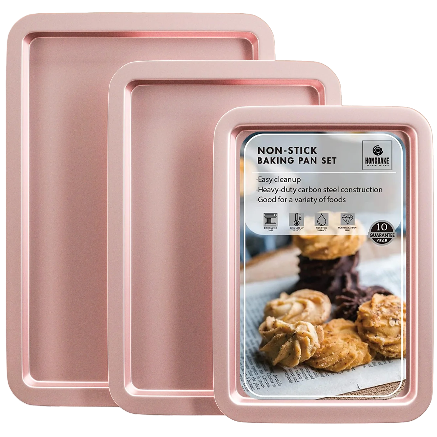 Baking Sheet Set with Wider Grips (3-Piece)