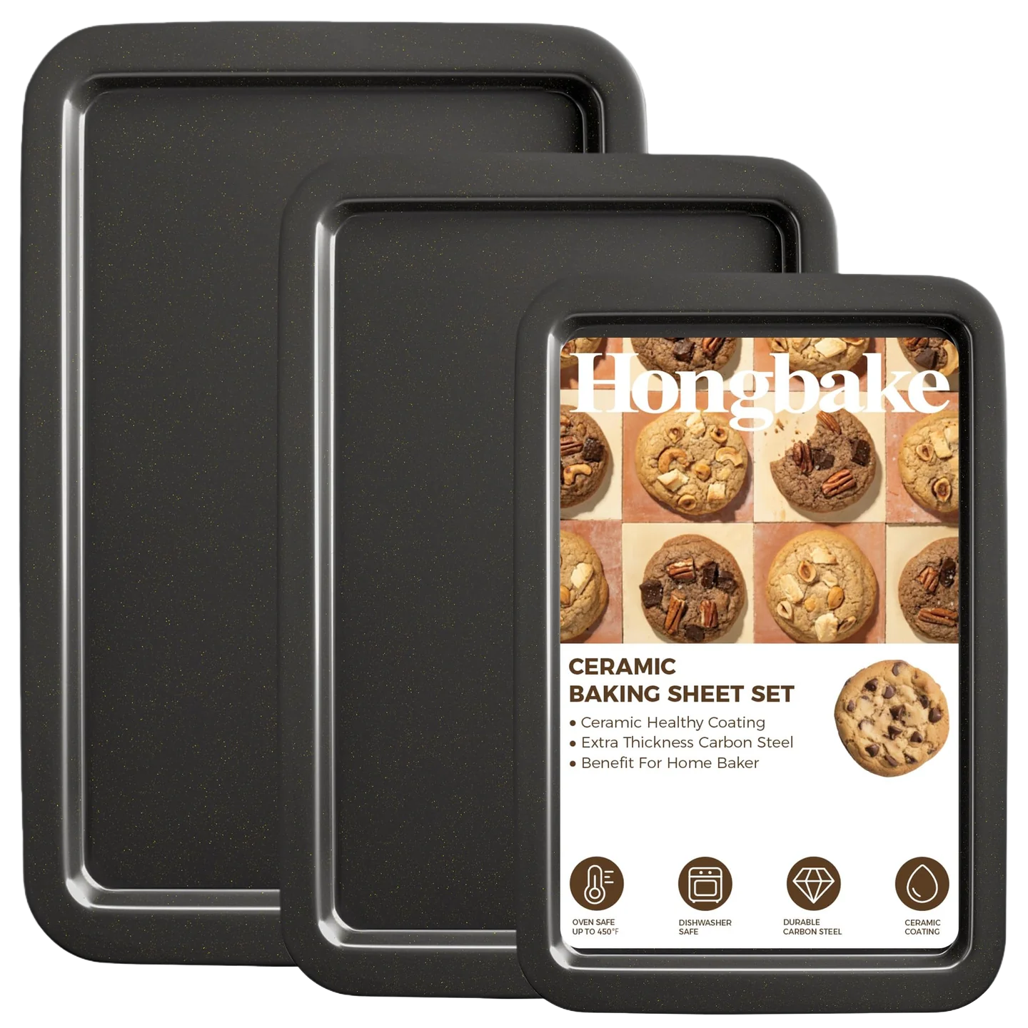 Baking Sheet Set with Wider Grips (3-Piece)