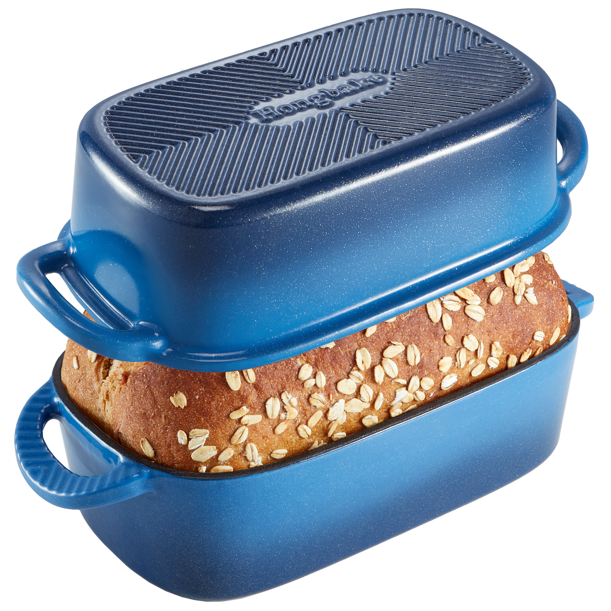 Enameled Cast Iron Bread Loaf Pan with Lid (9×5)