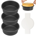 Round Cake Pan, 6 Inch with 30 Parchment Papers (3-Pack)