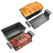 Nonstick Meatloaf Pan with Insert, 9x5 (2-Pack)