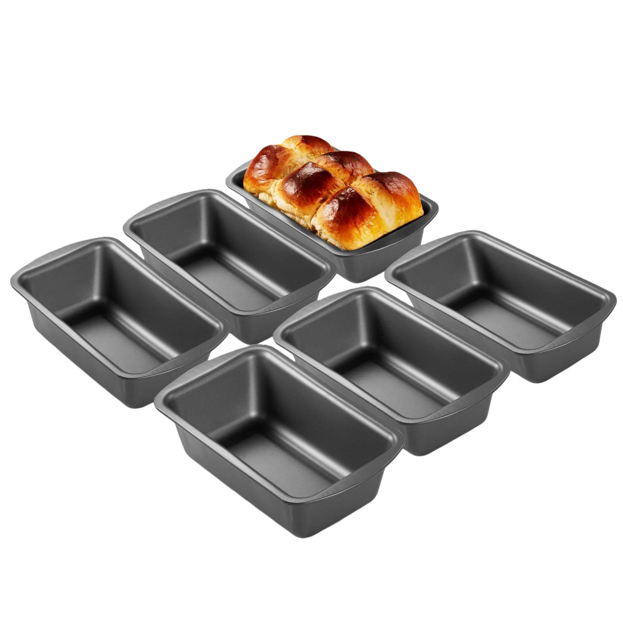 Nonstick Loaf Pan, 8.5×4.5 (6-Pack)