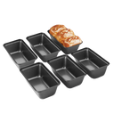 Mini Loaf Pan, 6 x 3.3 x 2 Inch Small Bread Tin (6 Pack)