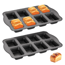 Mini Loaf Baking Pan, 8-Cavity (2-Pack)