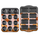 Muffin Pan 12-Cup & Mini Loaf Pan 8-Cavity Combo Set