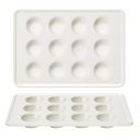 Diamond Texture Ceramic Muffin Pan, 12-Cup (2-Pack)