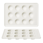 Diamond Texture Ceramic Nonstick Standard Muffin Pan, 12-Cup (2-Pack)