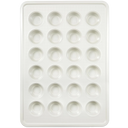 Diamond Texture Ceramic Mini Muffin Pan, 24-Cup