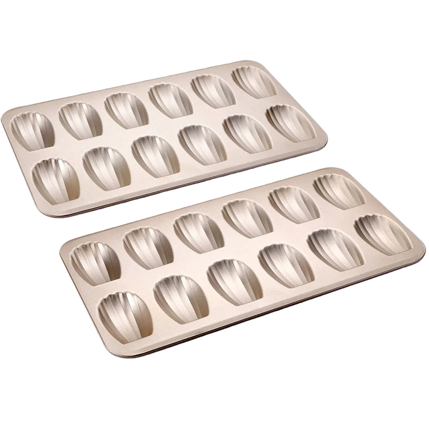 Madeleine Pan, 12-Cavity Shell Shape (2-Pack)