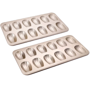 Nonstick Madeleine Pan, 12-Cup (2-Pack)