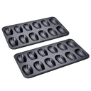 Madeleine Pan, 12-Cavity Shell Shape (2-Pack)