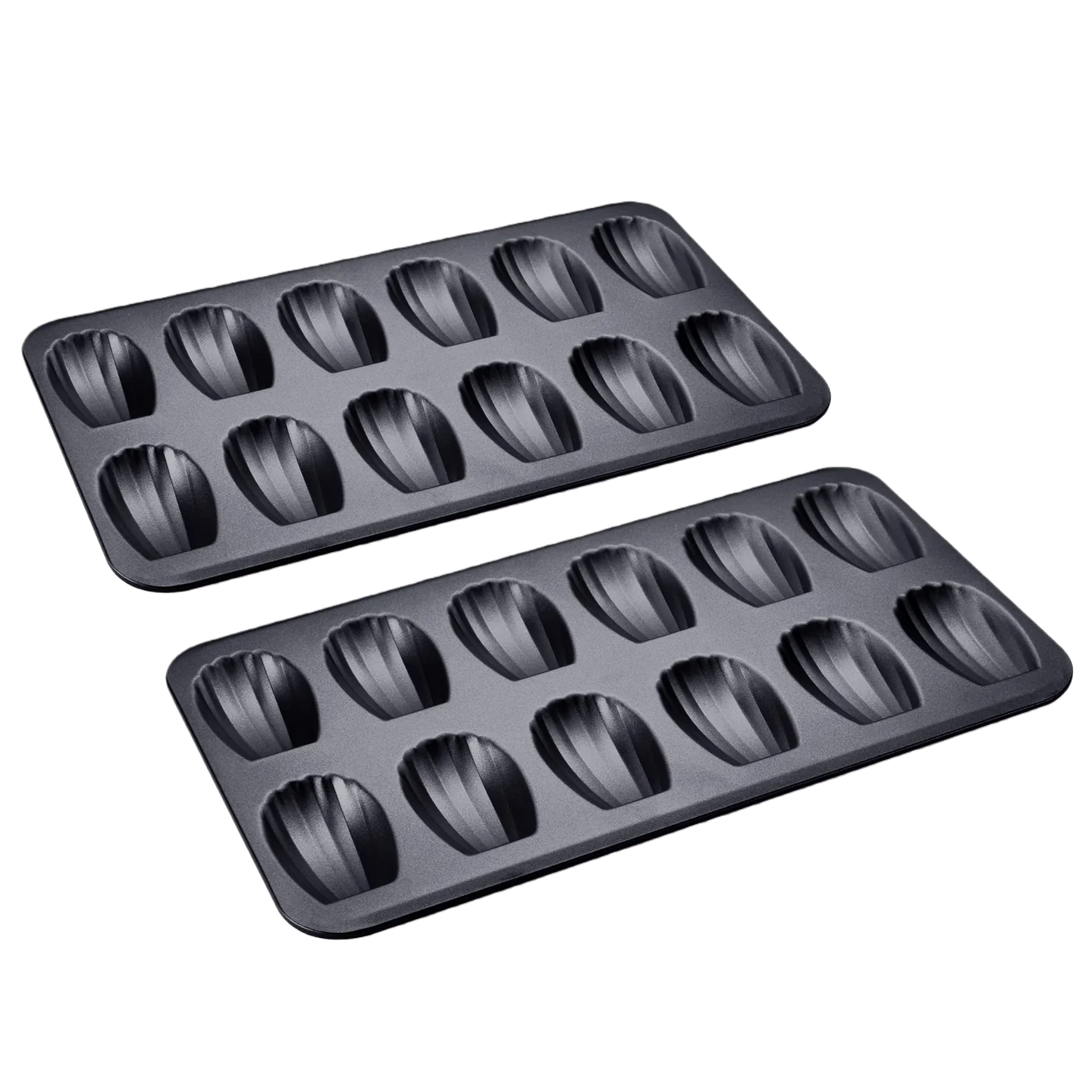Madeleine Pan, 12-Cavity Shell Shape (2-Pack)