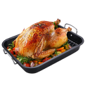 Roasting Pan with Flat Rack, 16 X 11.5 Inch for 15 Lb Turkey