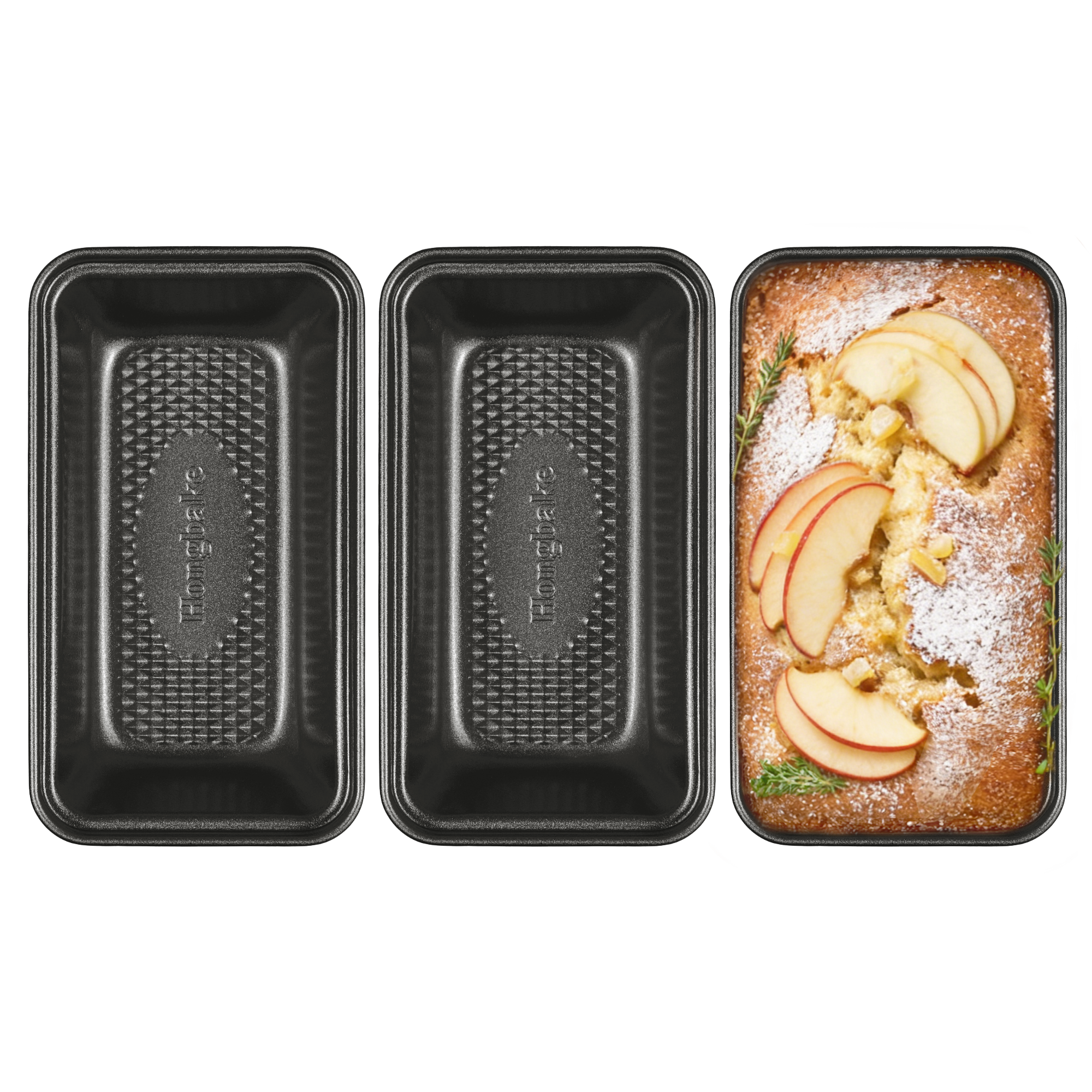 Diamond-Textured Nonstick Mini Loaf Pans (3-Pack)