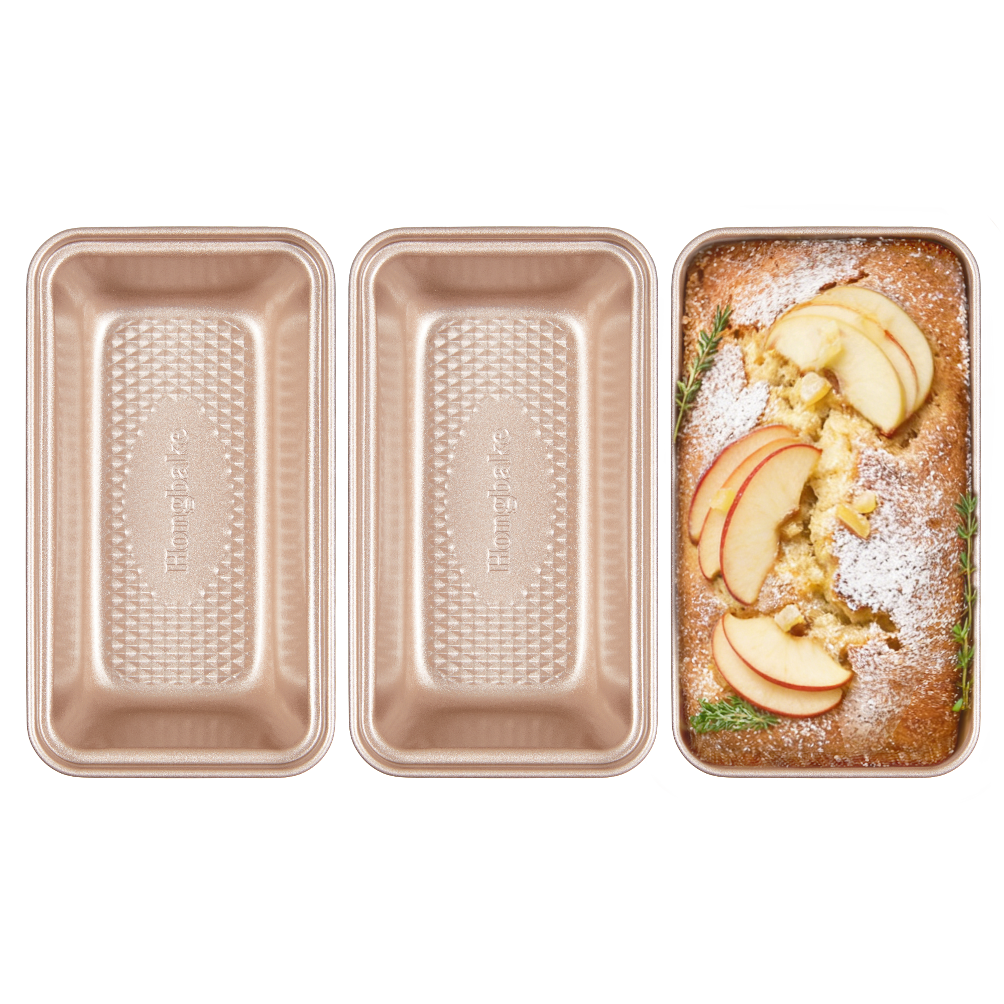 Diamond-Textured Nonstick Mini Loaf Pans (3-Pack)