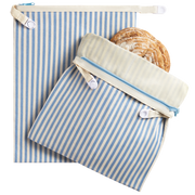 Organic Cotton & Beeswax Bread Bag with Zipper (2-Pack)