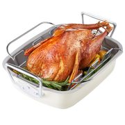 Ceramic Nonstick Roasting Pan with Rack, 18.7 × 13.6