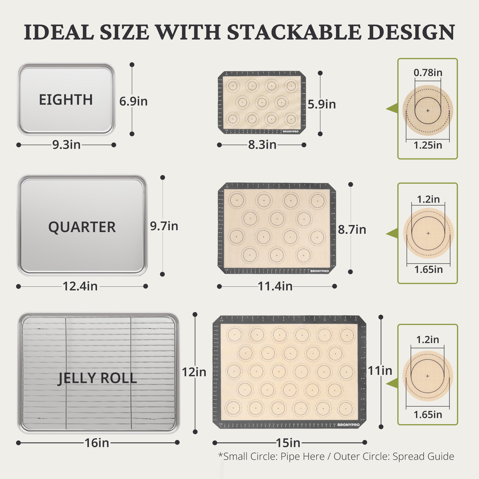 Mirror Finish Baking Sheet, Rack & Silicone Mat Set (7-Piece)