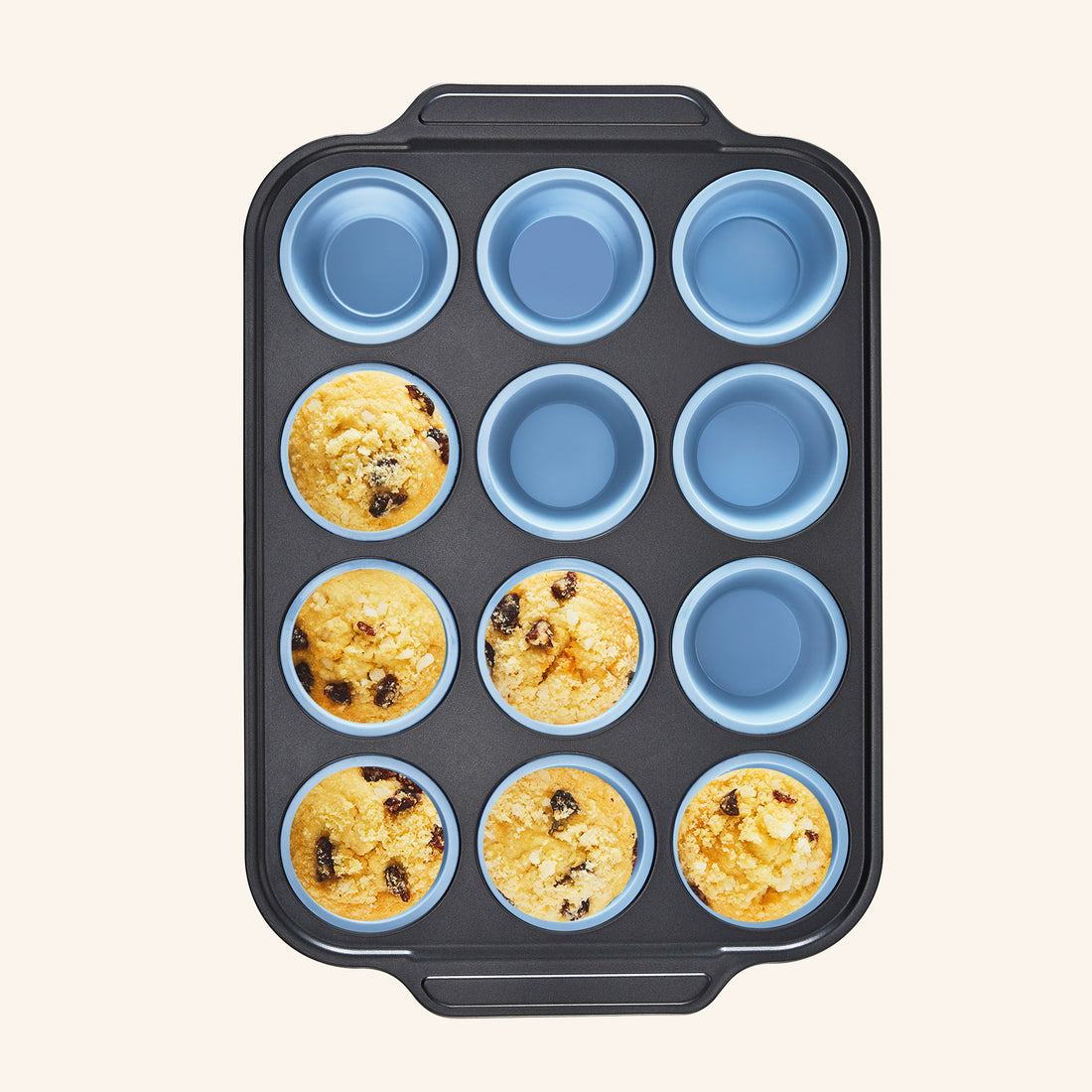 blue Carbon Steel Silicone Muffins by HONGBAKE
