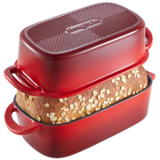 Enameled Cast Iron Loaf Pan with Lid, 9×5