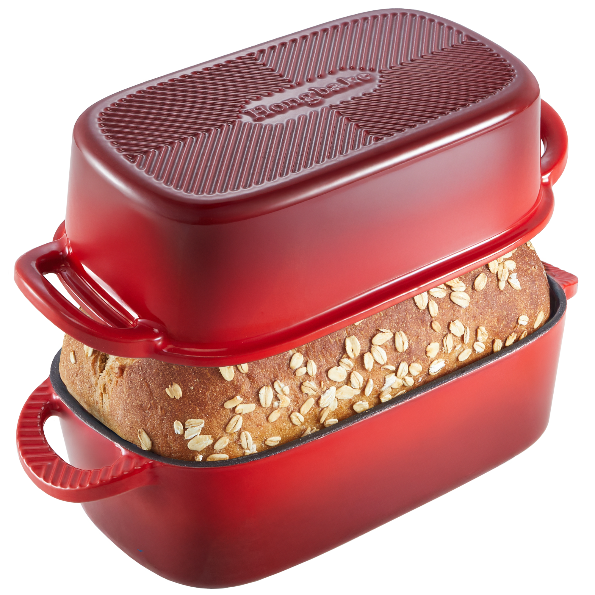 Enameled Cast Iron Bread Loaf Pan with Lid (9×5)