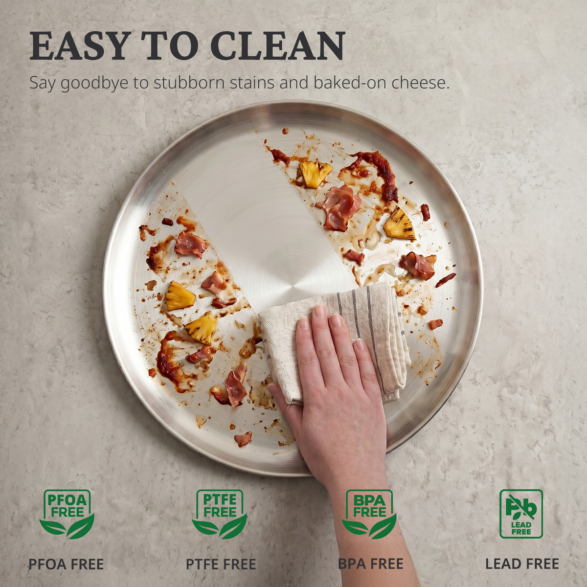 Stainless Steel Pizza Pan with Cutter (2-Pack)