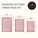 Diamond pattern baking tray three piece set