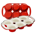 Enameled Cast Iron Muffin & Cupcake Pan with Handles 6-Cup (2-Pack)