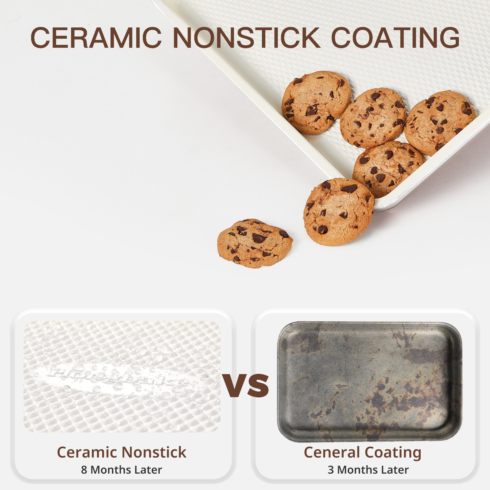 Diamond Texture Nonstick Baking Sheet Set (3-Piece)