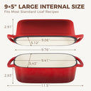 Enameled Cast Iron Bread Loaf Pan with Lid (9×5)