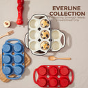 Enameled Cast Iron Muffin & Cupcake Pan with Handles 6-Cup (2-Pack)