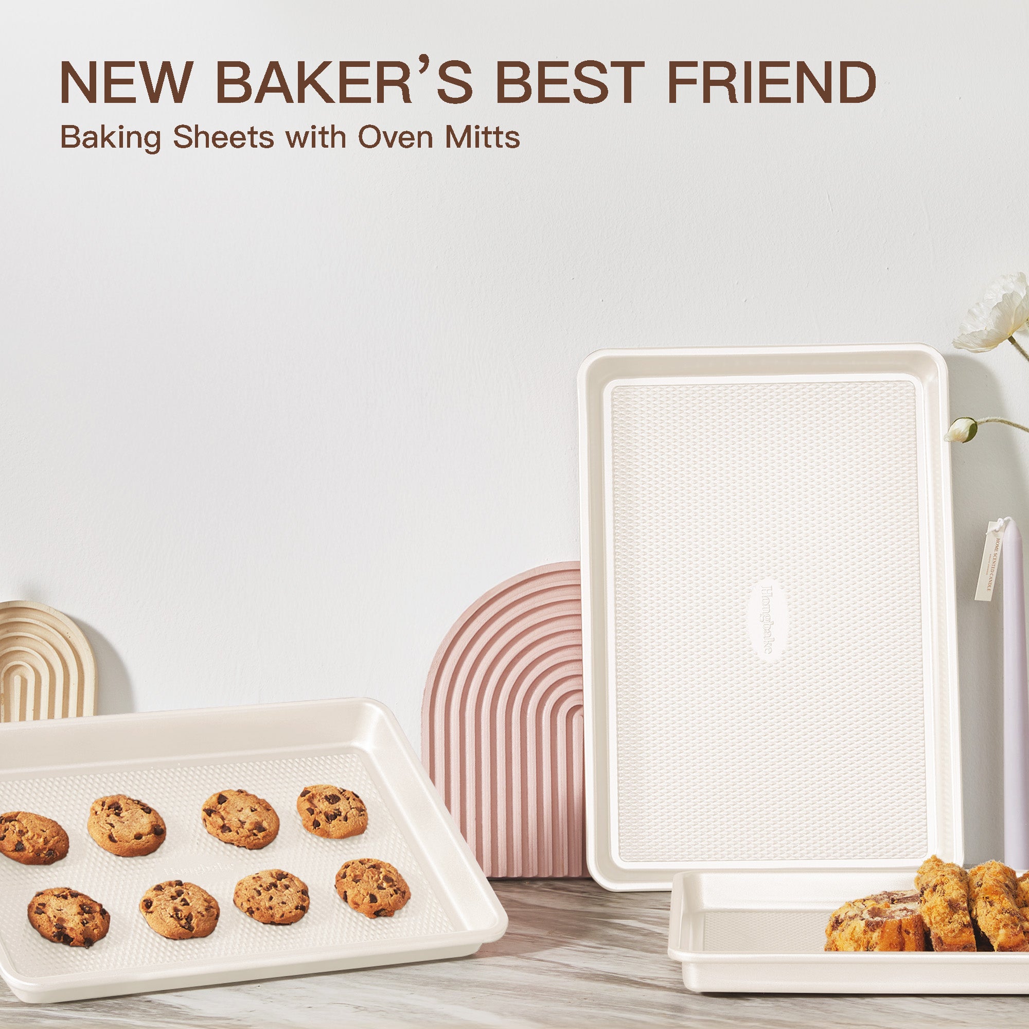 Diamond Texture Nonstick Baking Sheet Set (3-Piece)