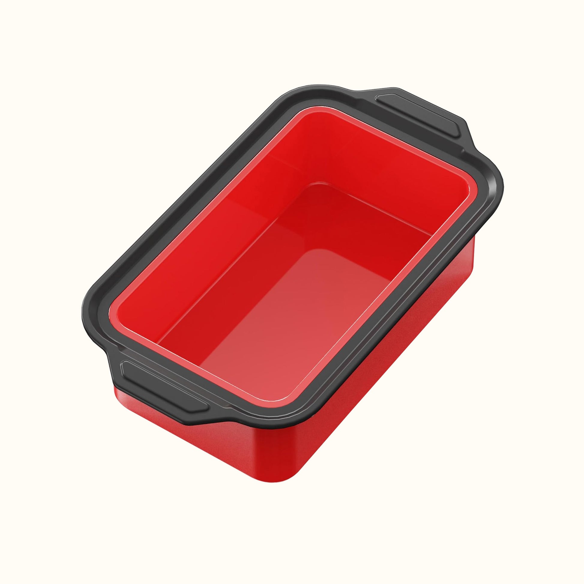 9x5 Inch Nonstick Silicone Bread Loaf Pan – red, Heavy Duty Steel Frame