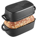 Cast iron loaf pan with lid for 9x5 inch bread baking