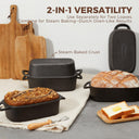 Cast iron loaf pan with lid for 9x5 inch bread baking