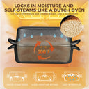 Cast iron loaf pan with lid for 9x5 inch bread baking