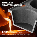 Cast iron muffin and cupcake pans with integrated handles, 6 cup, set of 2