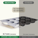 Ceramic nonstick 12-cup muffin and cupcake pan for standard baking, cream