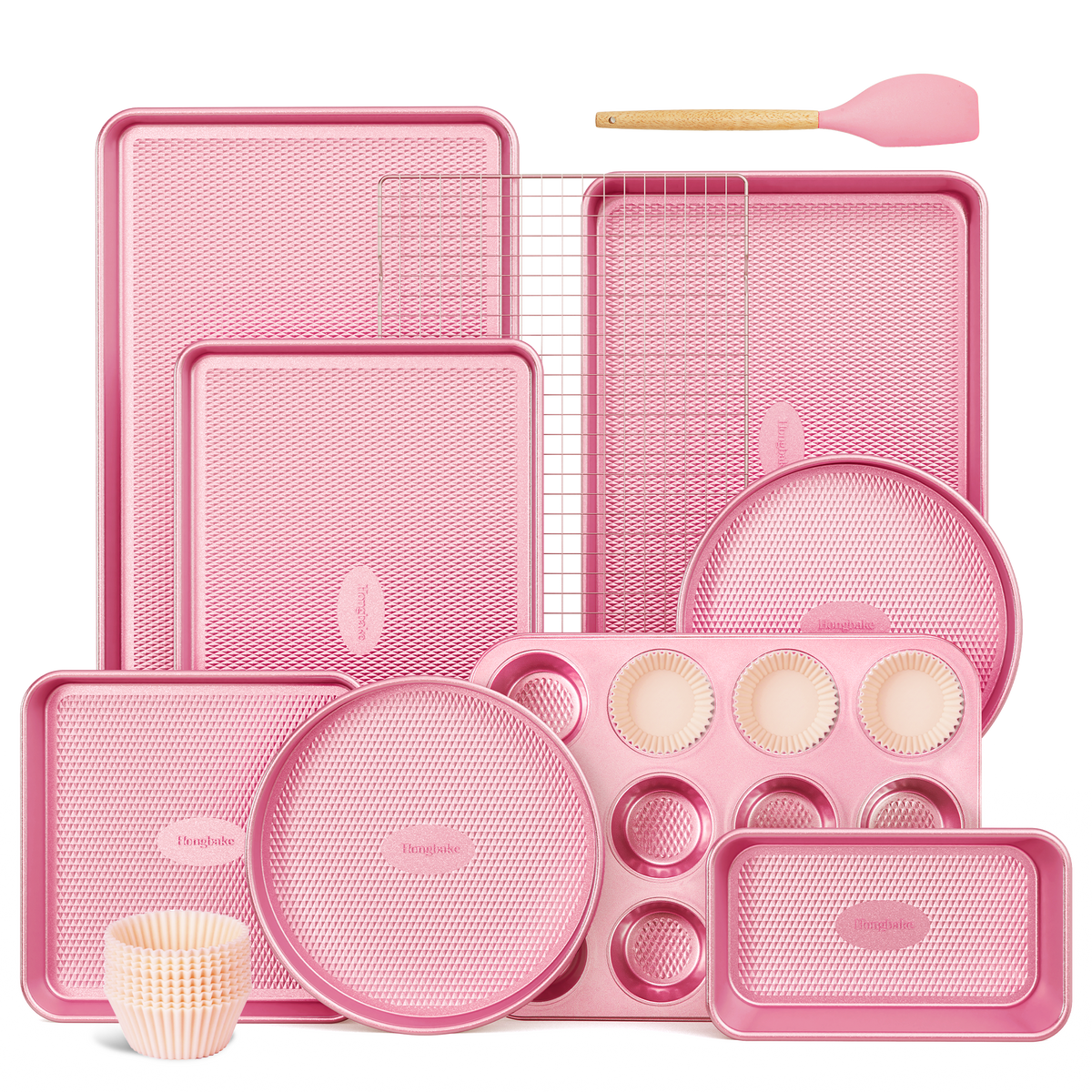 Diamond Texture Nonstick Bakeware Set (22-Piece)