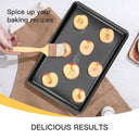 Diamond texture nonstick baking sheet pan set with rim, includes half sheet, jelly roll, and quarter sheet pans